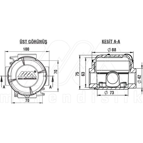 “ASL” Tip Döküm Buat (2 Yollu) Ø88mm (MSM)