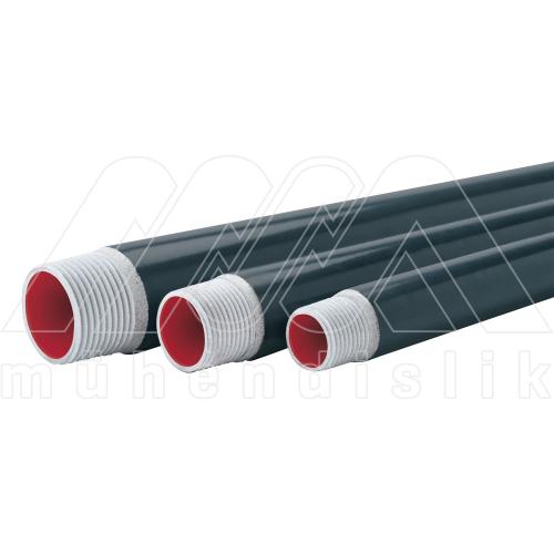 RSC Dişli PVC Kaplı Galvanizli Çelik Boru / Sıcak Daldırma Galvaniz Kaplamalı (I.T.C.C.)