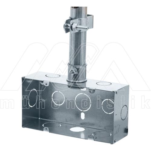 Anahtar & Priz Metal Kutusu / Çiftli Tip (144x72x50mm) (MSM)